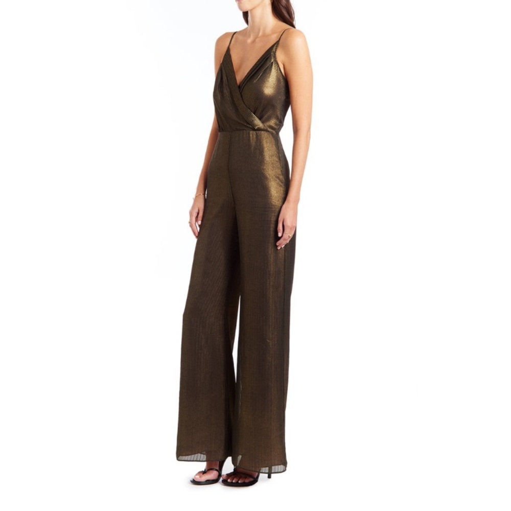 AMANDA UPRICHARD*Gold Constantine Jumpsuit*M $284 - Picture 3 of 5
